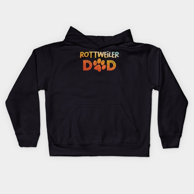 Rottweiler Dad Kids Hoodie by MetropawlitanDesigns